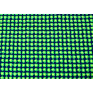 10cm Bio-Stretchjersey "happy dots " Apfelgrün auf Dunkelblau  Lillestoff    (Grundpreis € 19,00/m)